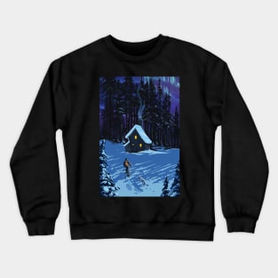 Snowshoe Moonlit Winter Wonderland. Crewneck Sweatshirt